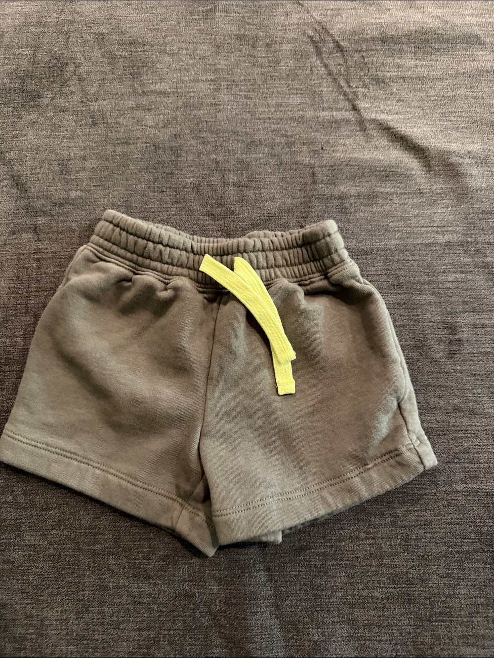 GAP Olive Green Kids Shorts with Yellow Drawstring